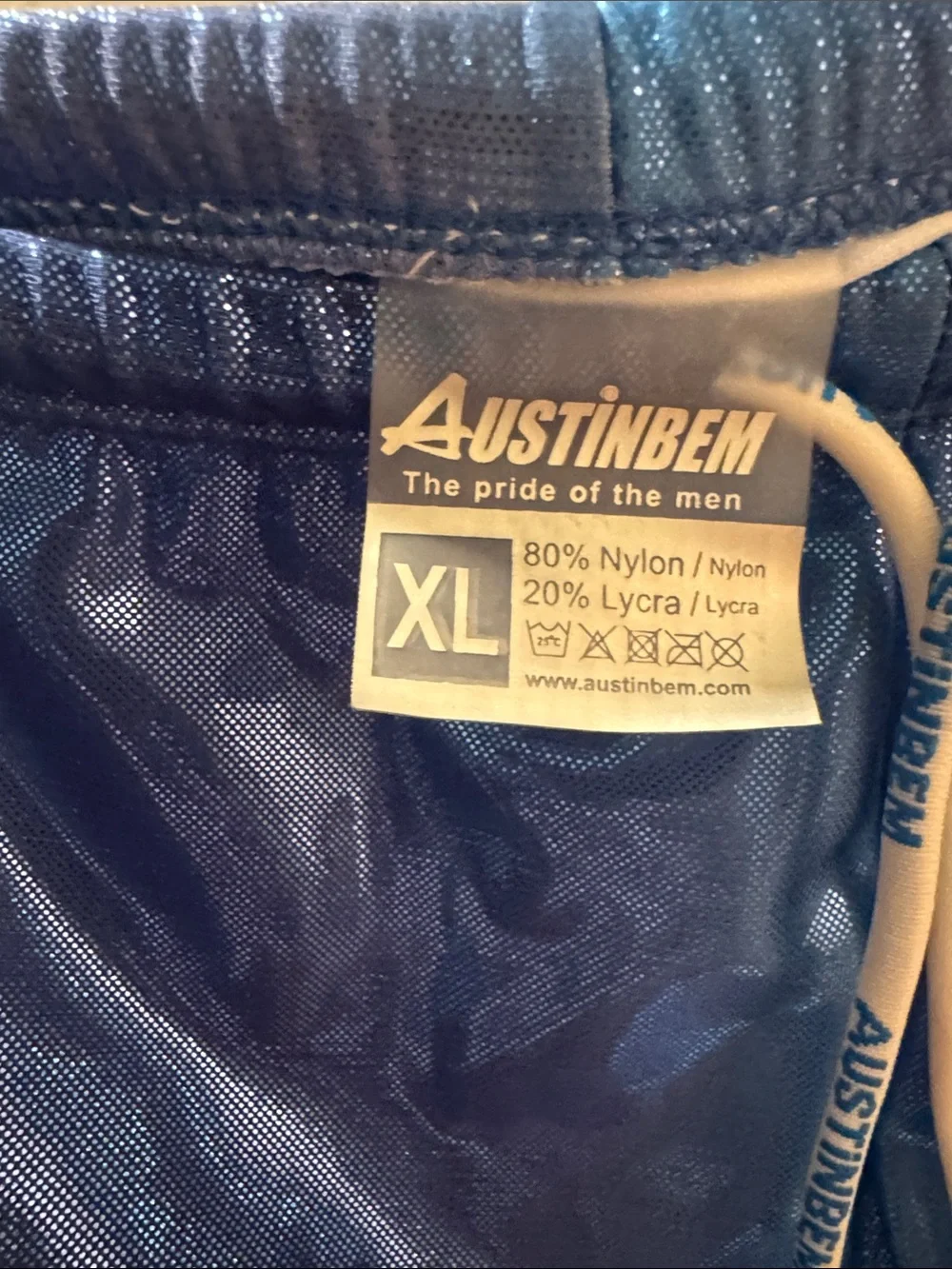 Men’s shiny Navy Blue Drawstring Jacket size XL 36